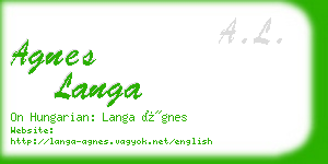 agnes langa business card